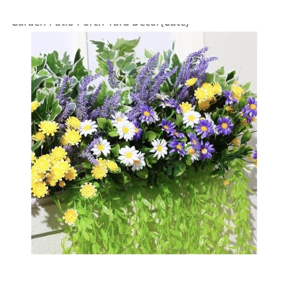 24 Pcs Artificial Flower & Plants for Outdoor UV Resistant Plastics Flowers NEW! - Picture 3 of 5